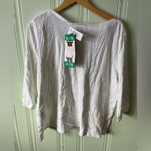 🔊 Kirkland Signature | NEW White Boatneck Top